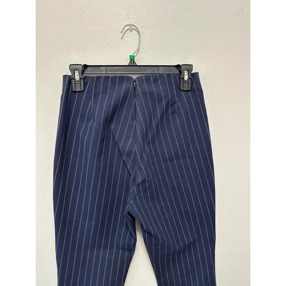 Rag & Bone Simone Pinstripe Snap Pants Navy Blue Cropped, Size 4